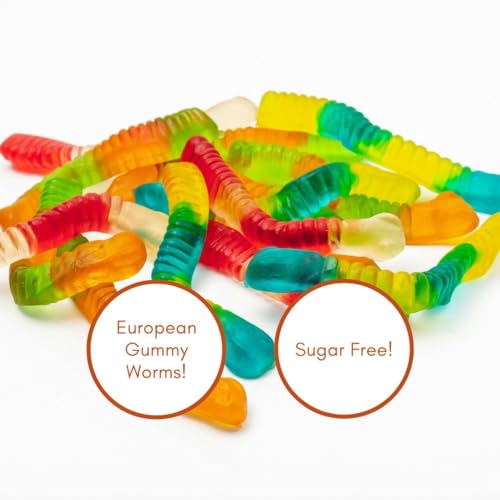 Premium European Sugar Free Gummy Worms - 2.2 Lb