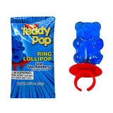 Teddy Pop Sour Blue Raspberry Ring Lollipops - 40 Ct