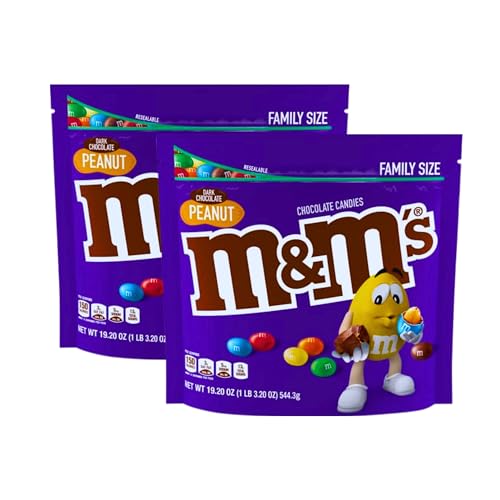 M&M'S Dark Chocolate Peanut 18-Oz Pouch (2-Pack)