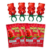 Teddy Pop Sour Strawberry Ring Lollipops - 40 Count