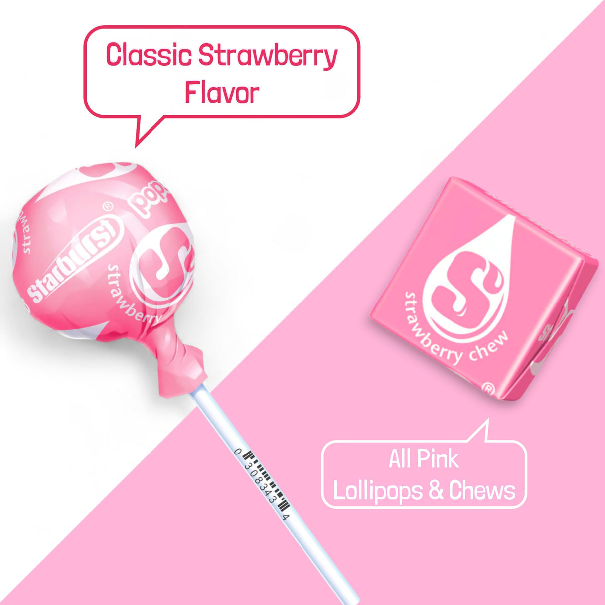 Starburst Strawberry Pops & Pink Chews Mix (2 Lbs)