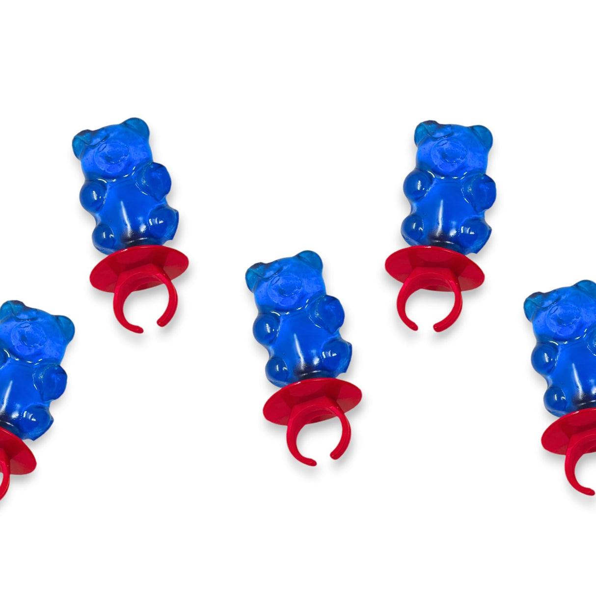 Teddy Pop Ring Lollipops - Blue Raspberry 40 Ct