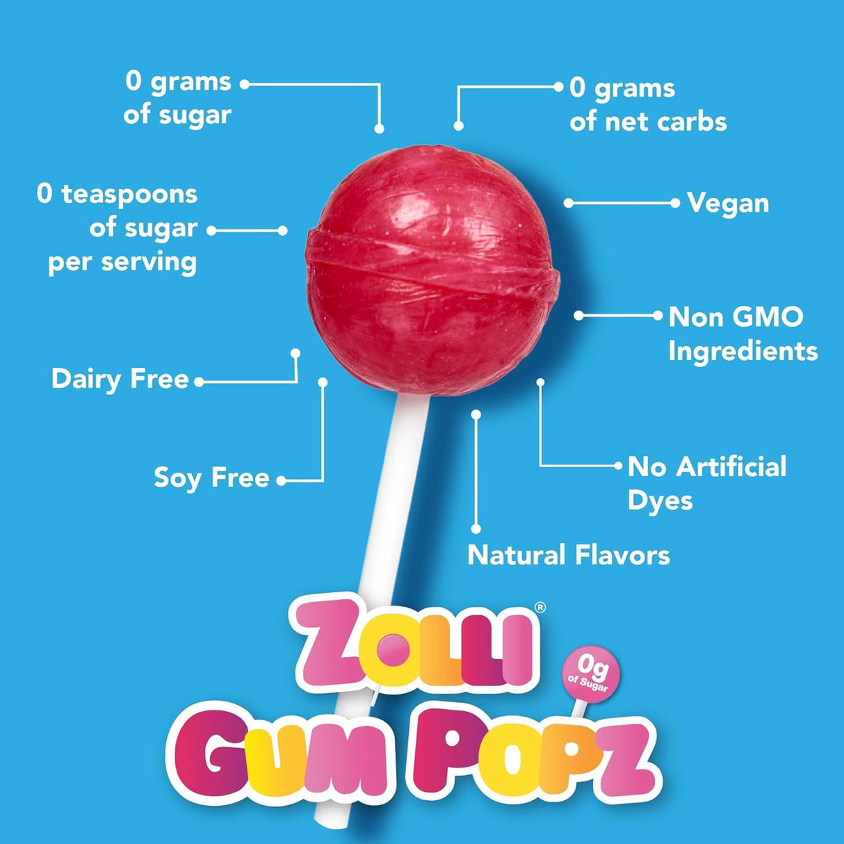 Zolli Gum Popz Sugar Free (16 oz)