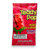 Teddy Pop Strawberry Ring Lollipops - 40 Ct