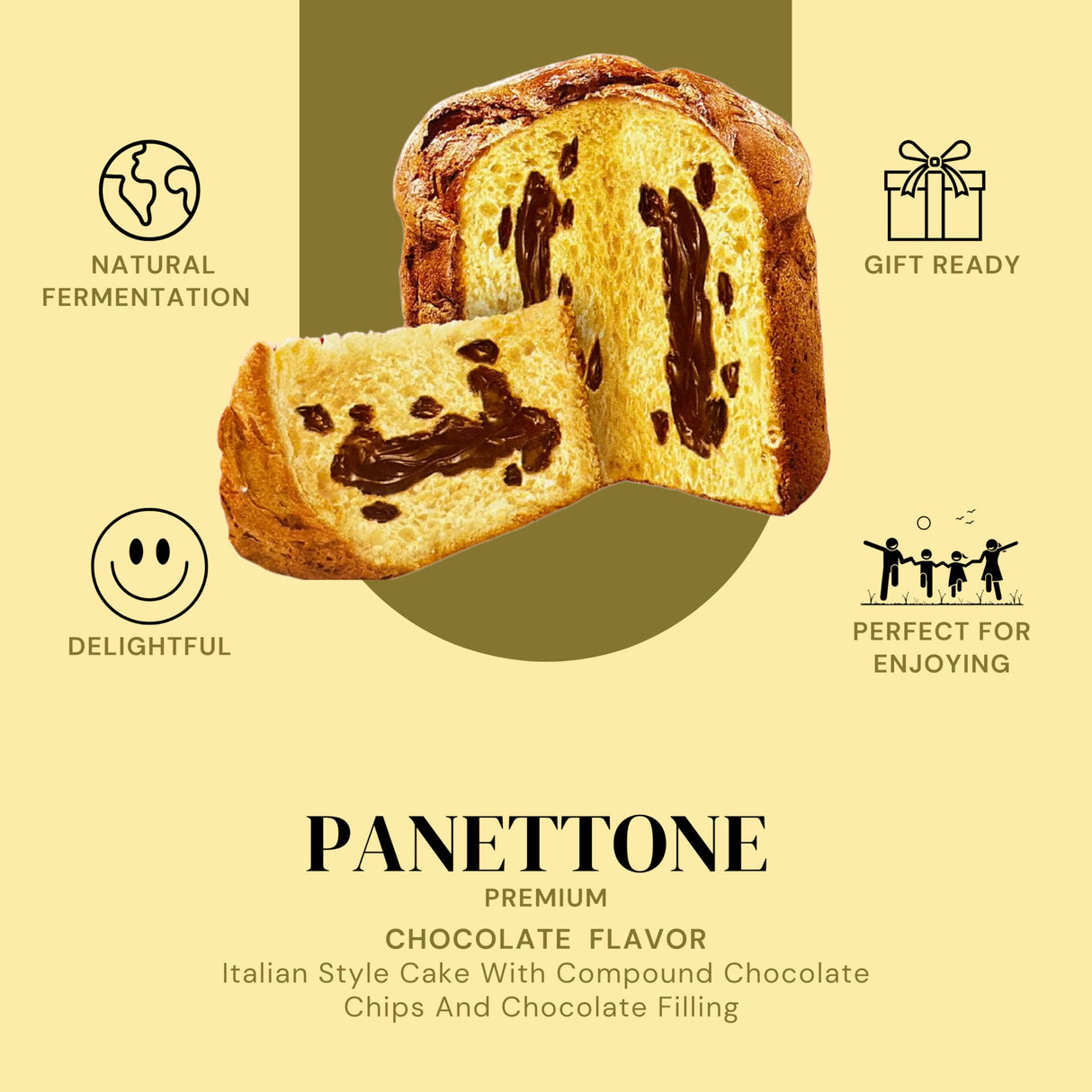 Premium Italian Style Chocolate Panettone