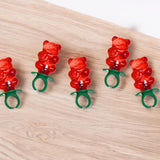 Teddy Pop Strawberry Ring Lollipops - 40 Ct