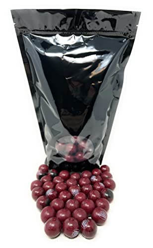 Dubble Bubble Black Cherry Variety Fruit Flavor Bubblegum Red Maroon Colored Gumballs 3 Lbs Bulk (48 Oz)