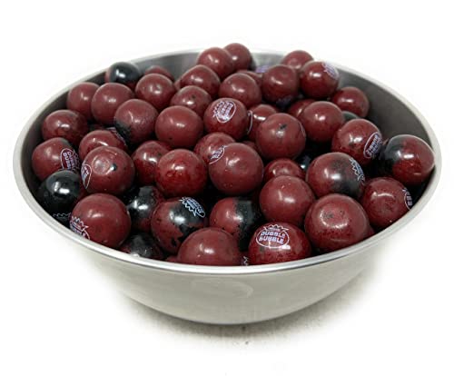 Dubble Bubble Black Cherry Variety Fruit Flavor Bubblegum Red Maroon Colored Gumballs 3 Lbs Bulk (48 Oz)