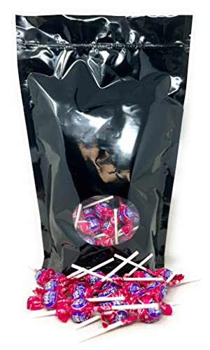 Tootsie Roll Black Cherry Mini Pops Filled With Chewy Tootsie Roll Candy - Single Flavor 75+ Count Lollipops 1 Lb (16 Oz)