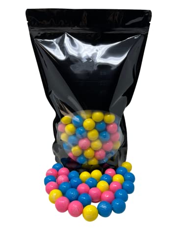 Dubble Bubble Cotton Candy Flavor Bubblegum Gumballs 0.94" (24mm) Vending Machine Refill 3 Lbs (48 Oz)