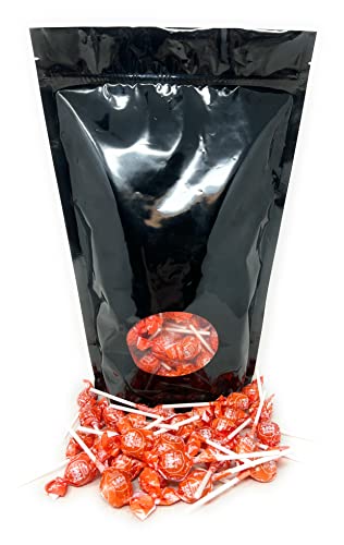 Tootsie Roll Orange Mini Pops Filled With Chewy Tootsie Roll Candy - Single Flavor 75+ Count Lollipops 1 Lb (16 Oz)