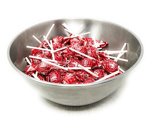 Tootsie Roll Cherry Mini Pops Filled With Chewy Tootsie Roll Candy - Single Flavor 75+ Count Lollipops 1 Lb (16 Oz)