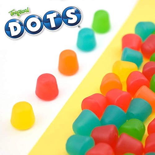 Tropical Dots Assorted Fruit Flavored Candy Gumdrops Funsize Box 1.68 Lbs - 12 Count Of 2.25 Oz Boxes