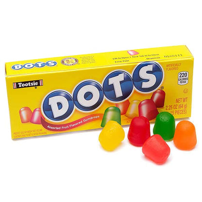 Dots Original Candy Assorted Fruit Flavored Gumdrops Funsize Box Bulk 2 Lbs Value Pack In Resealable Bag - 12 Count Of 2.25 Oz Boxes