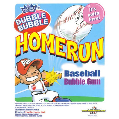 Dubble Bubble Baseball Bubblegum Gumballs 3 Lbs American Candy Bulk Bag (48 Oz)