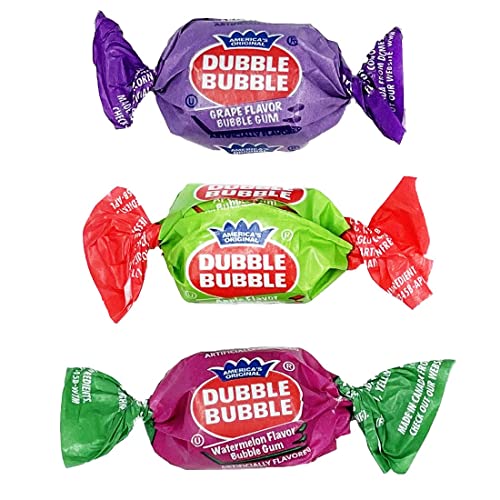 Dubble Bubble Fruit Twists Bubblegum 3 Lbs Vending Machine Refill Assorted Bulk (48 Oz)