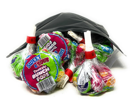 Tootsie Roll Sweet & Sour Bunch Pops Filled With Chewy Tootsie Roll Candy - Assorted 8 Flavor Variety Bulk Pack 96 Count Lollipops 3.175 lbs (50.8 Oz)